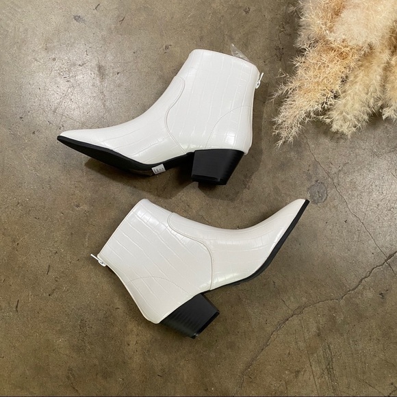 COPY - Faux Croc Ankle Booties - Picture 2 of 8